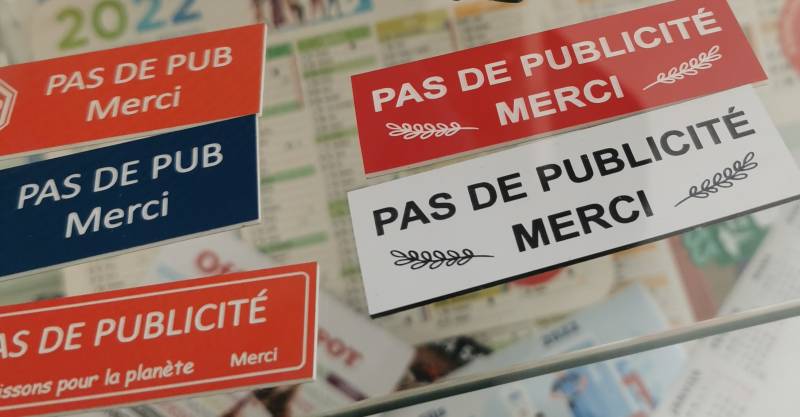 Personnalisation de signalétique stop pub pour particuliers proche de Caen 14 dans le Calvados.